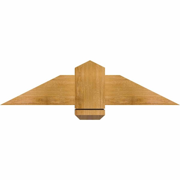 Ekena Millwork Eugene Rough Sawn Timber Gable Bracket, Western Red Cedar, 36"W x 9"H x 6"D x 6"F, 6/12 Pitch GBW036X09X0606EUG00RWR - main